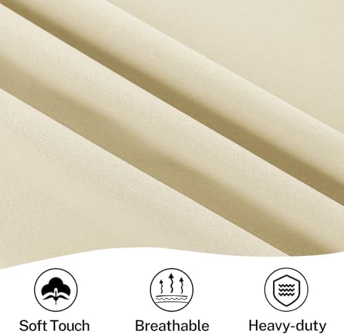 Vatge Small Curtain for Door Window Blackout Privacy French Door Panel for French/Classroom Doors, 1 Panel, W25 x L20, Light Beige - Image 4