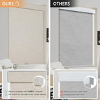 Persilux Blackout Roller Shades for Window Blinds,Cordless,Linen Fabric,Thermal Insulated Fabric UV Protection Shades for Home,Office,Bedroom,Door,Blackout-Cream,46" W X 72" H - Image 4