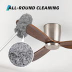 DRQ Ceiling Fan Cleaner Duster with 13-48 in Extension Pole, Grey - Image 3