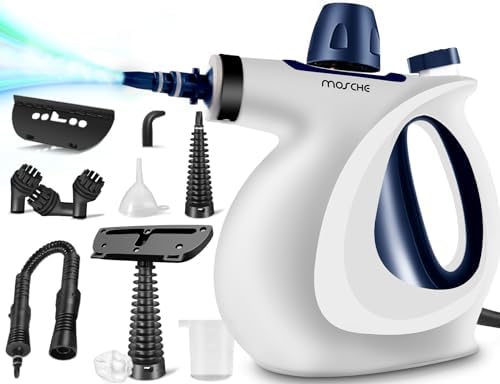 Handheld Pressurized Steam Cleaner with 11-Piece Accessory Set, Multi-Surface Steamer for Cleaning, All Natural Steam Cleaner for Home, Upholstery, Car, Floor, Kitchen and More by MOSCHE