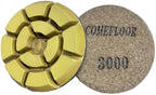 Diamond Floor Polishing Pads, 3 Inch Resin Bond Hook and Loop Polishing Pucks for Concrete, Terrazzo, Marble, Granite, Grit 3000, 3PCS by ComeFloor