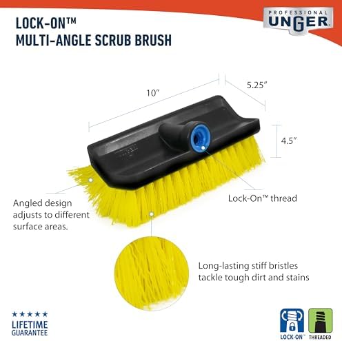 Unger Hydropower Lock-On 10" Bi-Level Scrub Brush - Image 7