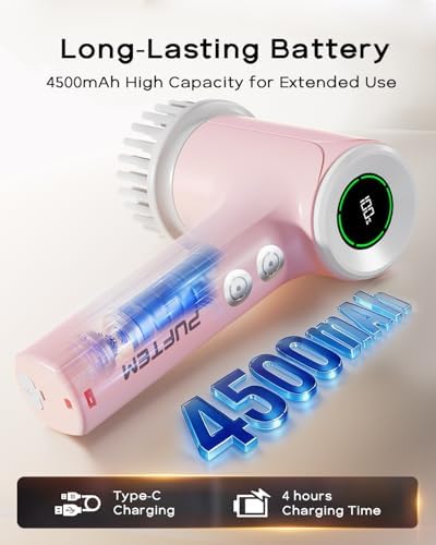 PUFTEM Electric Shower Scrubber, Cordless Bathroom Scrubber, Dual Direction - Image 6