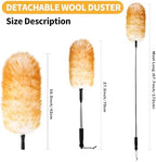 Extendable Cleaning Duster,66.9Inch Telescoping Feather Dusters with Stainless Steel Extension Pole for Cleaning High Ceiling Fan, High Ceilings,Furniture - Image 2