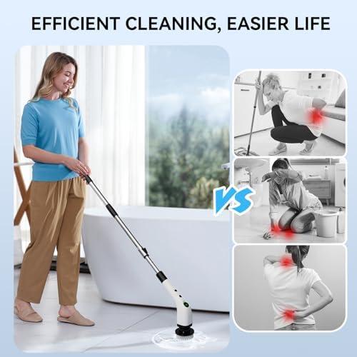 Electric Bathroom Cleaning Brush Cordless Shower Scrubber SD-CTB01 - Image 7