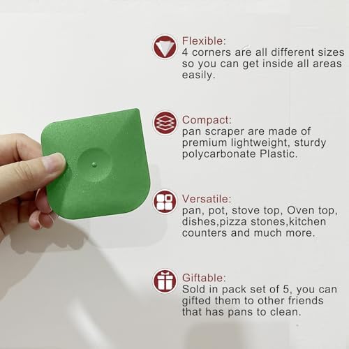 Herda Plastic Pan Dish Pot Food Kitchen Scraper Tool,Premium Food Scraper - Image 5
