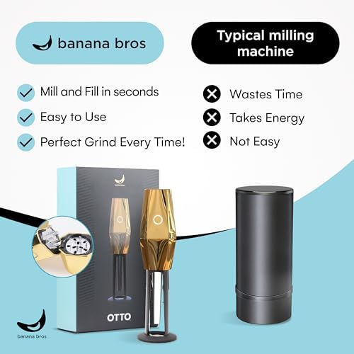 Banana Bros OTTO Electric Herb Grinder with Cone Filler & Case, Gold - Image 6