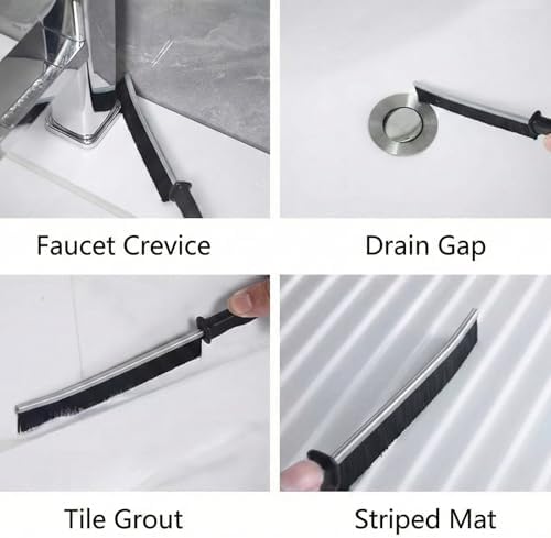 8 Pcs Hard Bristle Crevice Cleaning Brush,Gap Cleaning Brush,Grout Brush Gap Crevice Brush for Cleaning Narrow Spaces,Gap Cleaner Tool for Kitchen Sink Window Tracks Bathroom Corners - Image 6