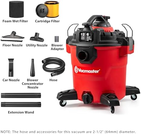 Vacmaster VBVCM1211 1101 12-Gal 6 Peak HP Wet/Dry Vac w. Detachable Blower - Image 2
