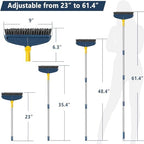 Long Handle Grout Cleaning Brush with for Tile Floors, Tapered Bristles Grouting Line Brush, 2 in 1 Scrub with Scraper - Image 2