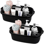 Large Cleaning Supplies Caddy Portable Shower Caddy Basket Black 2 Pack by JiatuA