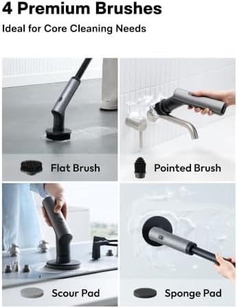 HOTO Swift™ Easycare Cordless Electric Spin Scrubber, for Bathroom, Tile - Image 5