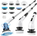 Electric Spin Scrubber for Cleaning Bathroom, Shower Scrubber Cordless Cleaning Brush with IPX7 Waterproof & 3 Speed, 9 Brush Heads, Bathroom Cleaning Supplies for Shower Tub Kitchen Tile Toilet Floor by Unknown