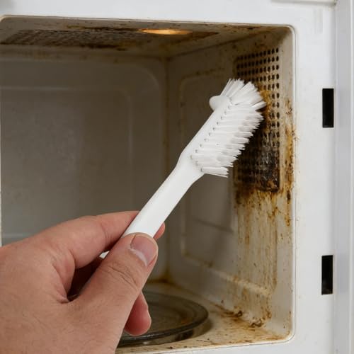 COHEALI 5pcs Ergonomic Handle Microwave Cleaning Brush with Angled Head for Daily Microwave Maintenance and Oven Vent Grille Cleaning, Sturdy Plastic Mini Scrub Brush for Kitchen Tools - Image 7