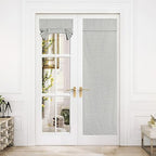 NICETOWN Thermal Insulated Linen French Door Curtain, 1 PC, Light Grey by NICETOWN