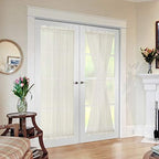 MIULEE Ivory 54 Wide and 72 Inches Length French Door Sheer Curtains by MIULEE