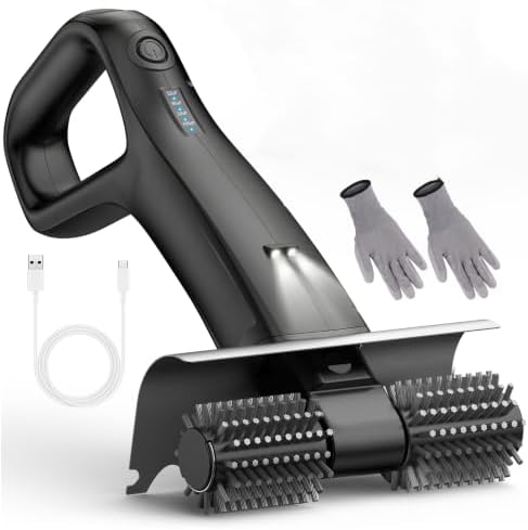2026 Electric Grill Brush with 2 Brush Heads, 800RPM 25kgf High Torque BBQ Cleaner, 3500mAh Battery, 180 Mins Long Runtime, Extended Handle, Works as Grill Scraper for Tough Grease by Unknown