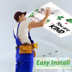 8 Pcs Fluorescent Light Covers with 80 Magnets Decorative for Classroom Ceiling Lights 4 x 2 Feet Magnetic Light Cover Filter Easy Install for Office Hospital Home Ceiling Supplies (Jungle Animals) - Image 5