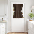 Vatge French Door Curtain - Side Door Window Panel for Entry Way, Kitchen, Dining Room, and Bathroom Door Window, 1 Panel, W54 x L40, Brown by Vatge