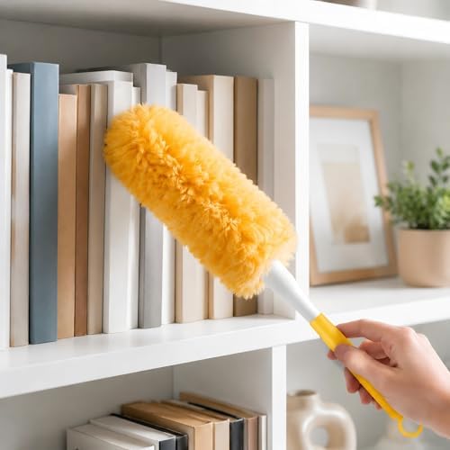 30 Count Duster Refills Kit fit for Swiffer Duster, 360° Heavy Duty Duster Refills, Disposable Microfiber Duster for Cleaning Home (30 Count Refills+1Handle) - Image 6