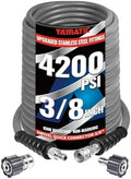 YAMATIC 3/8" Non-Marking Pressure Washer Hose 150 FT, Swivel Quick Connect by YAMATIC