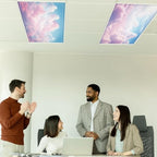 8 Pcs Fluorescent Light Covers with 80 Magnets Decorative for Classroom Ceiling Light 4 x 2 Feet Magnetic Lights Covers Filter Easy Install for Office Hospitals & Home Drop Ceiling Supplies (Cumulus) - Image 4