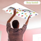 6Pcs Classroom Fluorescent Magnetic Light Covers,2x4 FT Colorful Polka Dot - Image 4