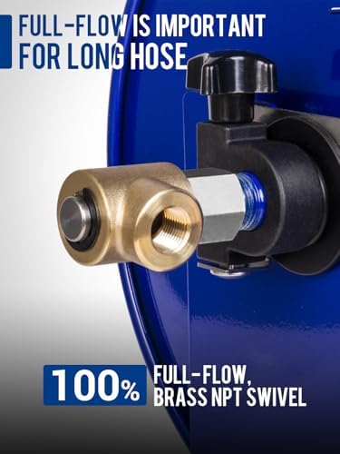 MEKOH Heavy Duty Pressure Washer Hose Reel 100FTx3/8” / 200FTx1/4”, 4500PSI - Image 6