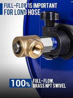 MEKOH Heavy Duty Pressure Washer Hose Reel 100FTx3/8” / 200FTx1/4”, 4500PSI - Image 6