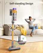 Cordless Vacuum Cleaner, 650W 55KPA 70Mins Cordless Stick Vacuum Cleaner with Self-Standing, Touch Screen, Anti-tangle Vacuum Cordless, Vacuum Cleaners for Home,Carpets,Hardwood,Pet Hair(X7A Pro) - Image 7