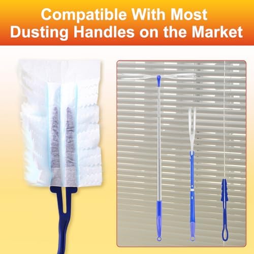 40Pcs Static Dust Removal Brush Disposable Replacement Head Compatible with Swiffer Duster Refills for Multi-Surface Dusters for Cleaning Furniture, Blinds, Electronics & Corners - Image 5