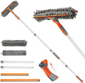 Eazer 89'' Squeegee Window Cleaner 2 in 1 Rotatable Window Cleaning Tool Kit with Extension Pole, Window Washing Equipment with Bendable Head for Indoor/Outdoor Window and Car Glass by Eazer