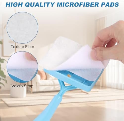 10 Pack Replacement Pads Compatible with Baseboard Buddy Cleaner Tool - Microfiber Reusable Cleaning Pads for Wet & Dry Use (Cleaner Tool NOT Included) - Image 2