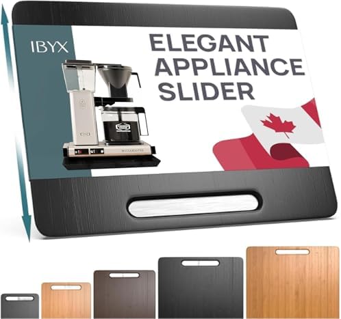 Ibyx Appliance Slider, Sliding Tray for Coffee Maker, 13x10.5 in, Black by Ibyx