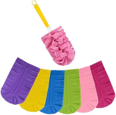 Reusable Duster Refill, Upgrade Duster Refill Reusable Fleece Dusters Refills Feather Flat Dusters Multi Surface Washable Cleaning Pads Tools for Home, Blinds, Car, Furniture, Fans (1set) by Morekfly