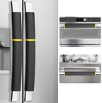 MRKG Refrigerator Door Handle Covers, Set of 4, Washable Without Fading or Cracking, Keep Your Kitchen Appliance Clean from Smudges, Drips, Food Stains, Oil (Black) by MRKG