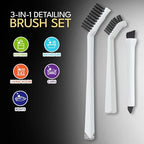 Grout Cleaning Brushes Set (3 Pcs) Deep Cleaner Multi-Purpose Stiff Bristle Brush, Cleaning Toothbrush for Cleaning Corners, Spaces, Tile, Shower, Window & Door Track, Floor, Juicers and Tight Spaces - Image 2