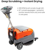 SUNMAX 17" Walk-Behind Commercial Floor Scrubber, Lithium Battery - Image 4