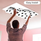 6Pcs Classroom Fluorescent Magnetic Light Covers,2x4 FT Black Polka Dot - Image 4