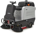 Commercial Ride-On Floor Sweeper, 49" Brush Width, 25 Gal Dustbin, 3hr Runtime 8 hr Charge, 77,500 sq. ft/hr, 6 MPH Max Speed- Ideal for Warehouses, Outdoor Spaces, & Large Facilities by DapperSupply