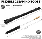 25" Flexible Dryer Vent Cleaner Kit - Household Cleaning Supplies, Refrigerator Appliance Long Coil Brush, Flexible Lint Remover, for Vacuum Hoses All 1-1/4" or 1-3/8" (32mm - 35mm) Vacuum - Image 2