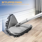 BOOMJOY Wall Cleaner Mop with 82 Inches Long Handle, Baseboard Cleaner Tool Duster with Squeegee, Ceiling Cleaning Tool with 6 Replacement Pads for Painted Walls, Window, Floor - Image 2