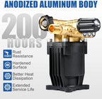 TOOLCY Pressure Washer Pump 3/4" Shaft, 2600-3600 PSI, 2.6 GPM - Image 4