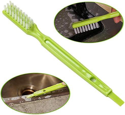 Living&Giving Grout Brush, (3 in 1) Grout Cleaner Brush, Tile Joint Scrub Brush with Handle, Stiff Cleaning Brush for All of The Household Such as Shower,Bathroom, Kitch, Seams, Floor Lines - Image 3