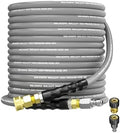 Pressure Washer Hose 50FT 3/8" ID Steel Wire Braided Swivel Quick Connector by KARHDIR