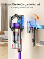 INTETURE Cordless Vacuum Cleaner, 650W 55KPA 70 Mins Vacuum Cleaners for Home, Anti-Tangle Stick Vacuum with Touch Screen, Wall Mount Charging, Upgraded Vacuum Cordless for Pet Hair/Carpet/Floors - Image 4