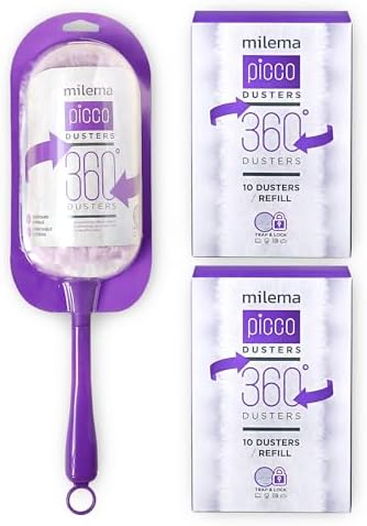 milema Picco 360 Double-Sided Duster, Purple, 1 Short Handle, 23 Refills by Unknown