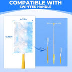 10 Pack Duster Refills Compatible with Swiffer, Disposable Microfiber Replacement Heads for Multi-Surface Cleaning on Blinds, Furniture & Fans, Blue (No Handle) - Image 4