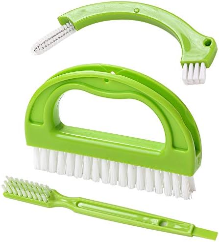 Living&Giving Grout Brush, (3 in 1) Grout Cleaner Brush, Tile Joint Scrub Brush with Handle, Stiff Cleaning Brush for All of The Household Such as Shower,Bathroom, Kitch, Seams, Floor Lines by Unknown