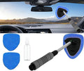 Car Windshield Cleaner Tool with Reusable Pads Extendable Handle(Blue) by Unknown